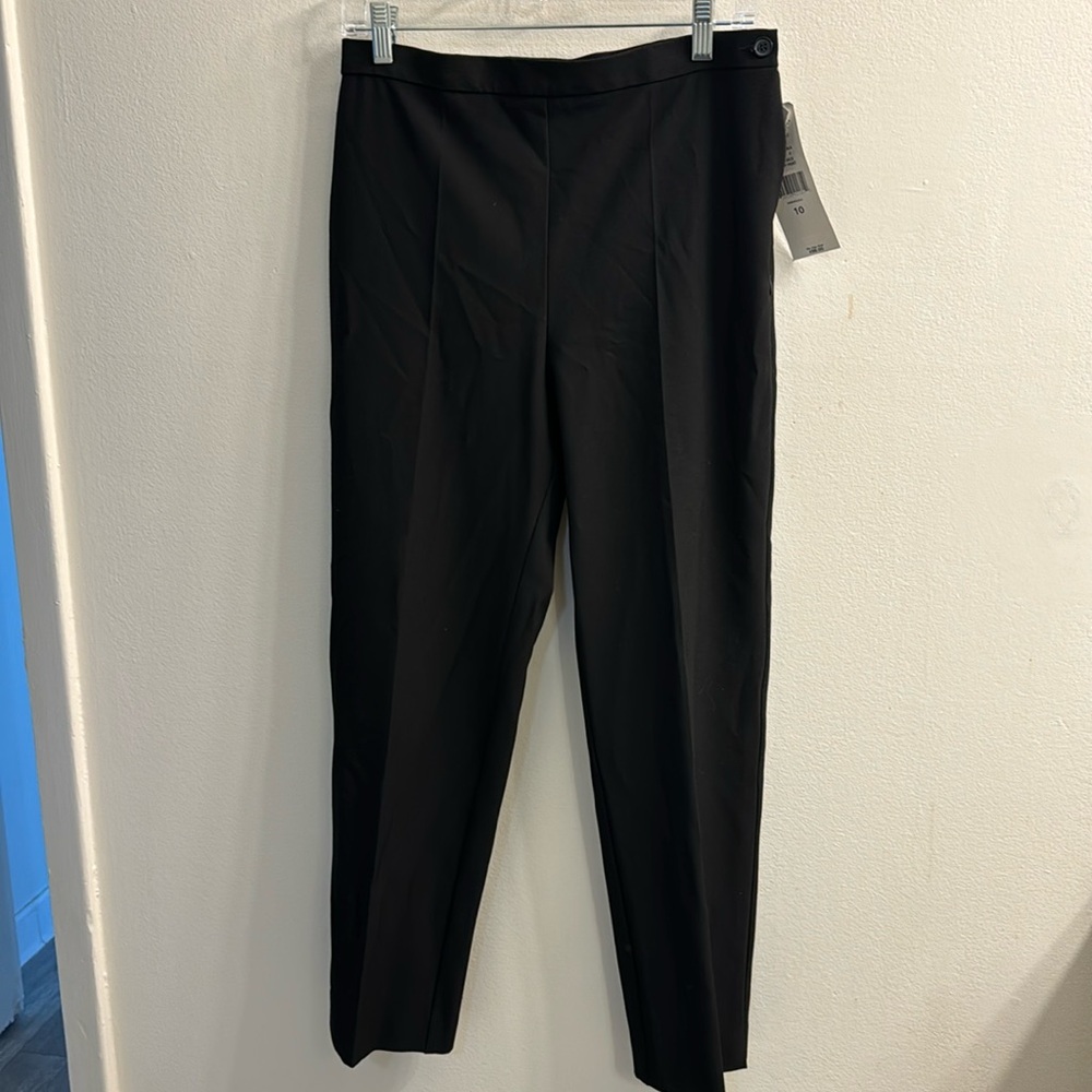 NWT Karen Kane pants; black; size 10P; petite essentials line; side zip